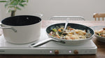 ValenCera TeChef nonstick skillet in use cooking food