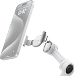 Insta360 Flow 2 Pro Magnetic Phone Clamp front view showing the adjustable grip arms for smartphone stabilization.