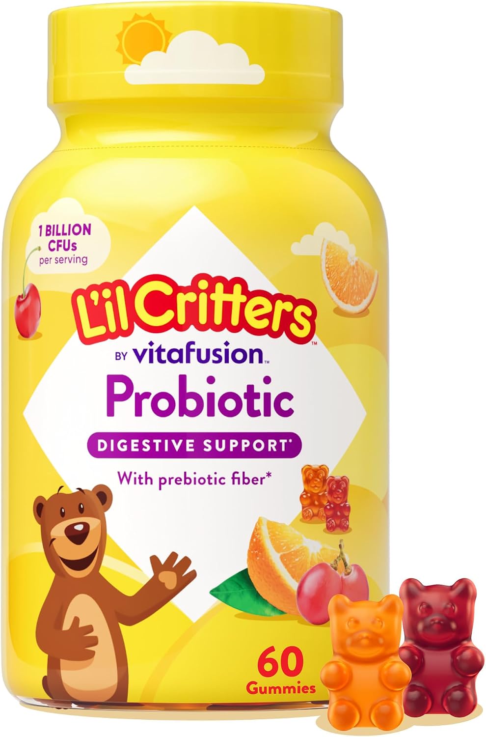 L'il Critters Kids Probiotic Gummies 60 count bottle front view online delivery India