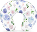 Purple Floral Nursing Pillow Cover, Breastfeeding Pillow Slipcover for Baby Boys & Girls, Nursing Pillow Case for Newborn, Soft Fabric Fits Snug On Infant, Washable & Breathable, Watercolor Flower - Image 14