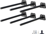 NEODROP 6-Pack 4 Inch Hidden Floating Shelf Bracket, Heavy Duty Blind Shelf Support Hardware | Invisible Wall Brackets for Kitchen, Fireplace Mantel Wood Shelves | Black Powder Coated Solid Steel - Image 13