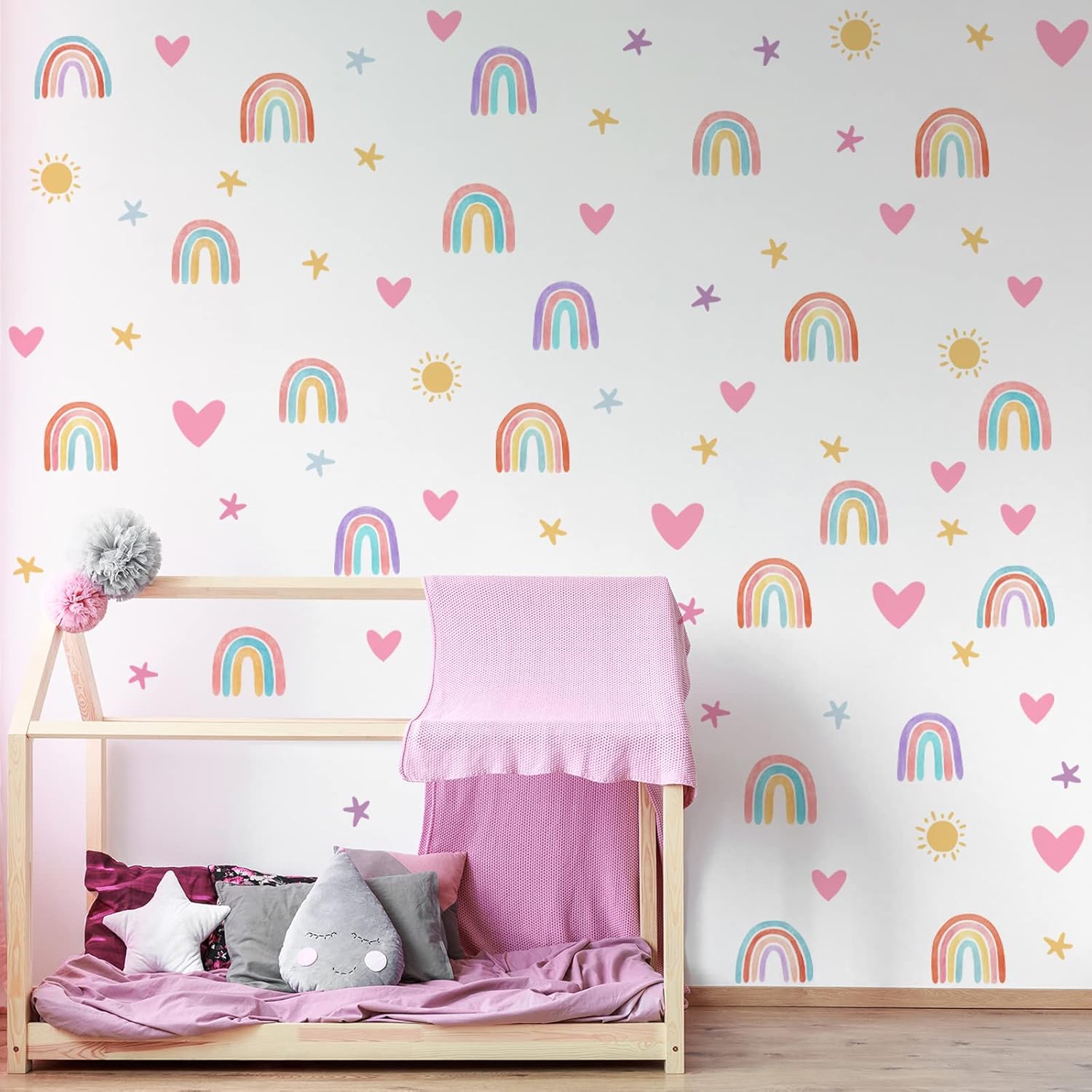 Epakh rainbow wall decor stickers front packaging view