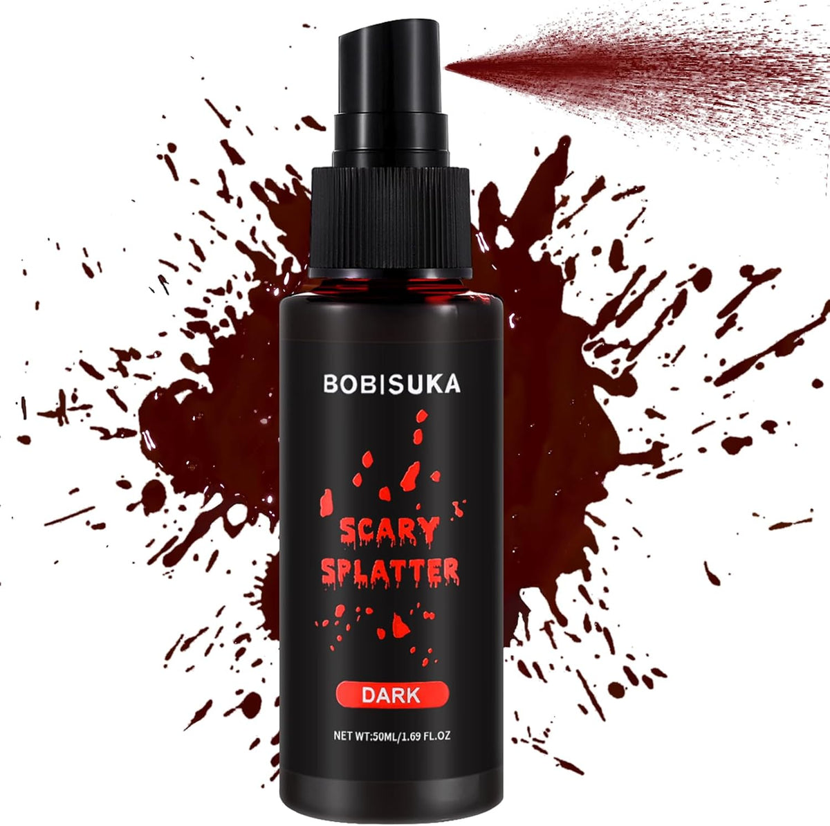 BOBISUKA Fake Blood Spray bottle for creating realistic dark blood splatter on costumes