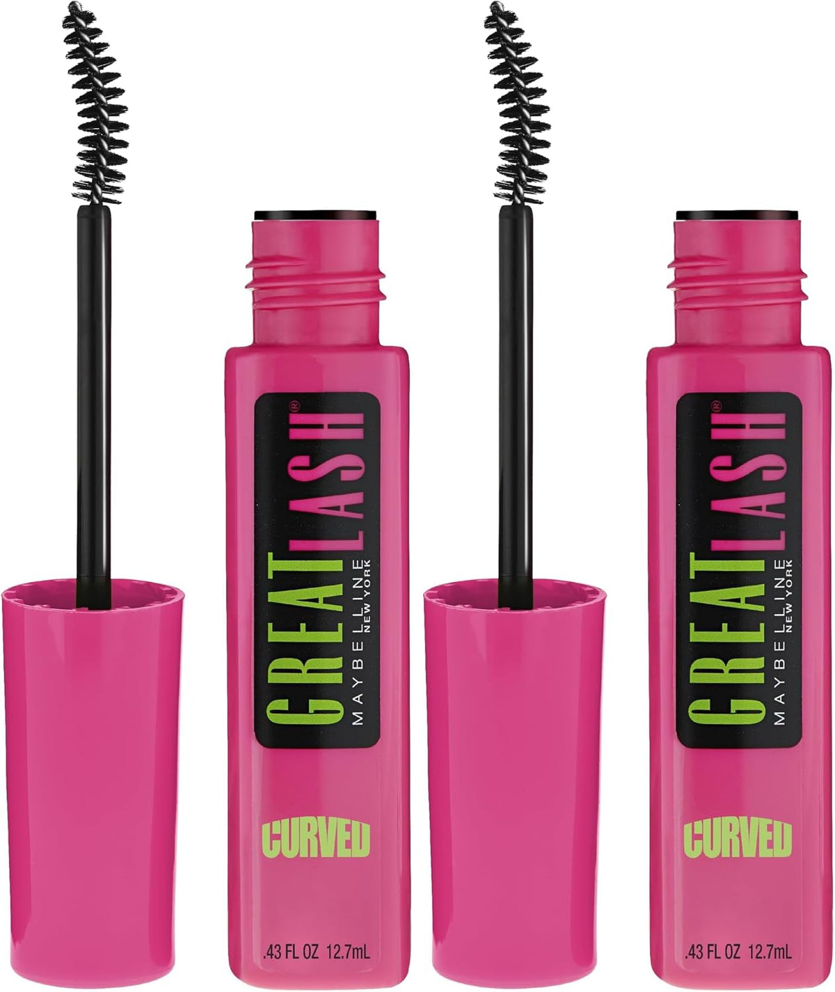 Maybelline Great Lash Curved Brush Washable Mascara, Volumizing, Lengthening and Curling Mascara, Blackest Black, 1 Count - Image 9