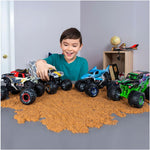 Monster Jam Sparkle Smash die-cast vehicle angled overhead view.