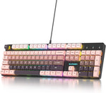 Surmen full size keyboard adjustable rear kickstands view