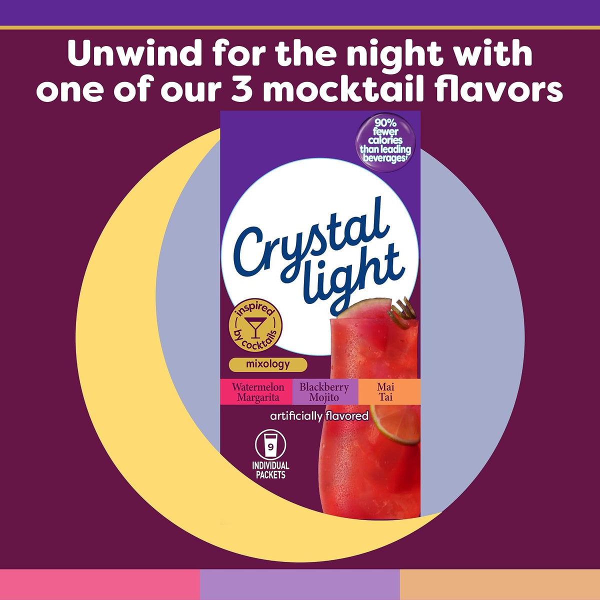 Crystal Light water enhancer stick packs lifestyle shot