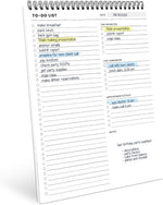 To Do List Notepad 6 Pack: Has Multiple Functional Sections, Daily Planner | 5.2 x 8" 35 Sheets - Spiral Daily Planner Notebook - Task CheckList Organizer Agenda Pad for Work, Note and Todo Organization - Image 10