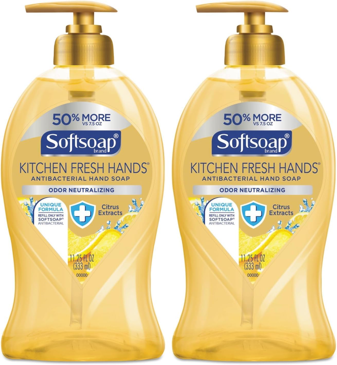 Softsoap Kitchen Fresh Hands liquid soap bottle label details