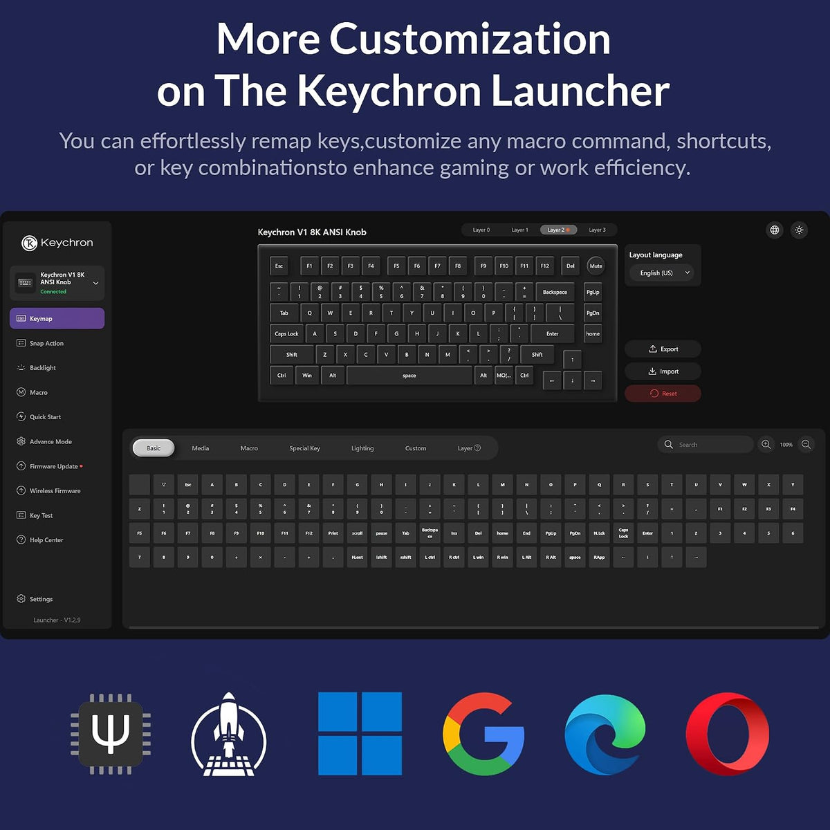 Keychron Q1 RGB Wired Custom Mechanical Keyboard, 75% Layout RGB Backlight with Hot-swappable Gateron G Pro Brown Switch Double Gasket Compatible with Mac Windows Linux (Blue) -Version 2 - Image 5