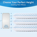 Flat Pillow for Stomach and Back Sleepers, Ultra Thin Pillow for Sleeping, Cooling Gel Slim Stomach Sleeping Pillows for Shoulder Neck Pain Relief, Low Profile Memory Foam Pillows 2.75-inches - Image 9