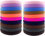 Thick Hair Ties, BETITETO 20 Pieces Seamless Ponytail Holders Scrunchies Women Cotton Stretch Hair Elastics for Thick Heavy or Curly Hair (Upgrade Black Large Size - 7cm) - Image 10