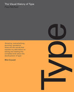 Paul McNeil The Visual History Of Type hardcover book front view showing typography cover design