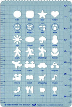 Hobonichi Template Activity notebook accessory front view stationery stencil