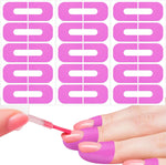 SmallCat U Shape Nail Polish Protector front view of purple peel off stickers on sheet