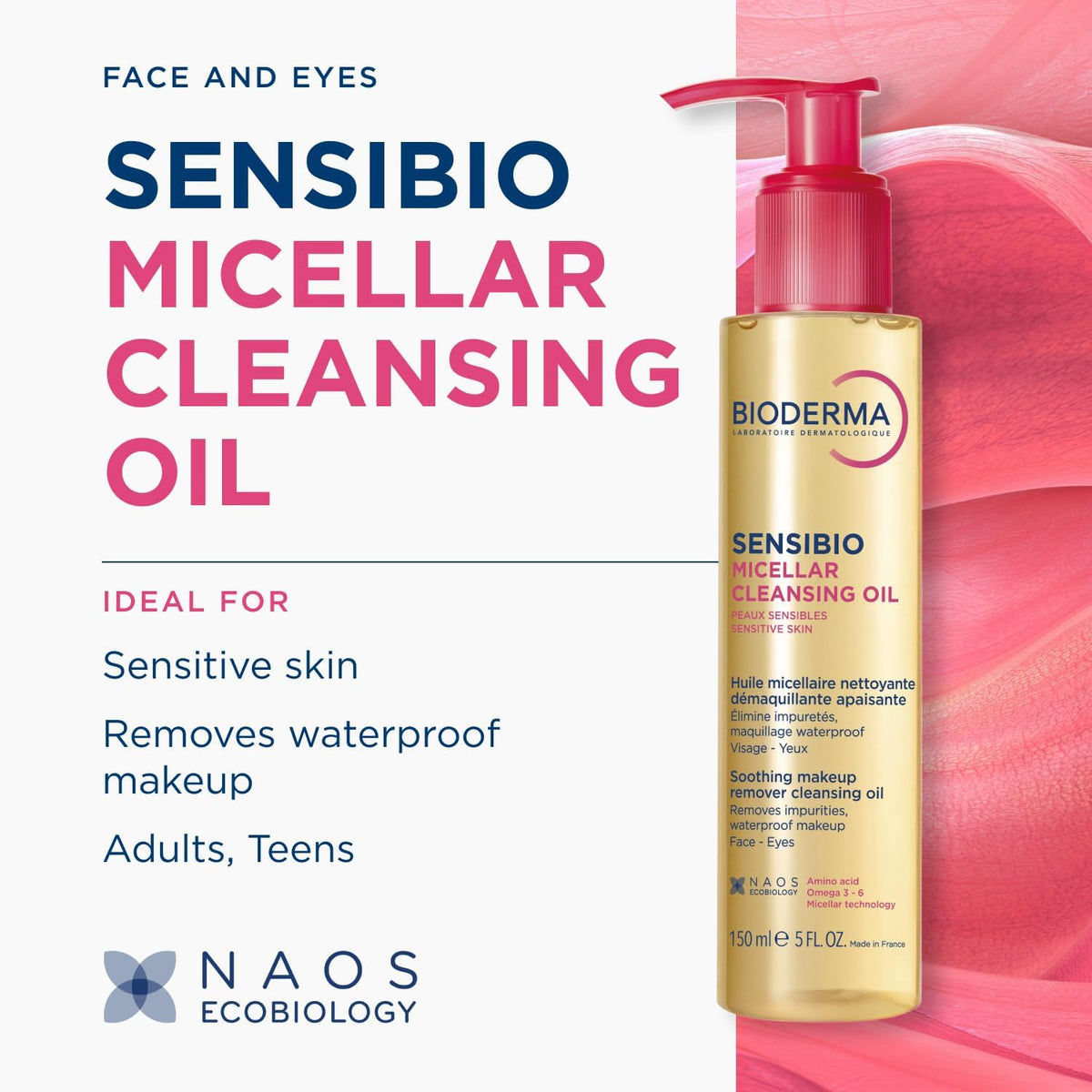 Bioderma Sensibio Micellar Cleansing Oil 150ml bottle packaging