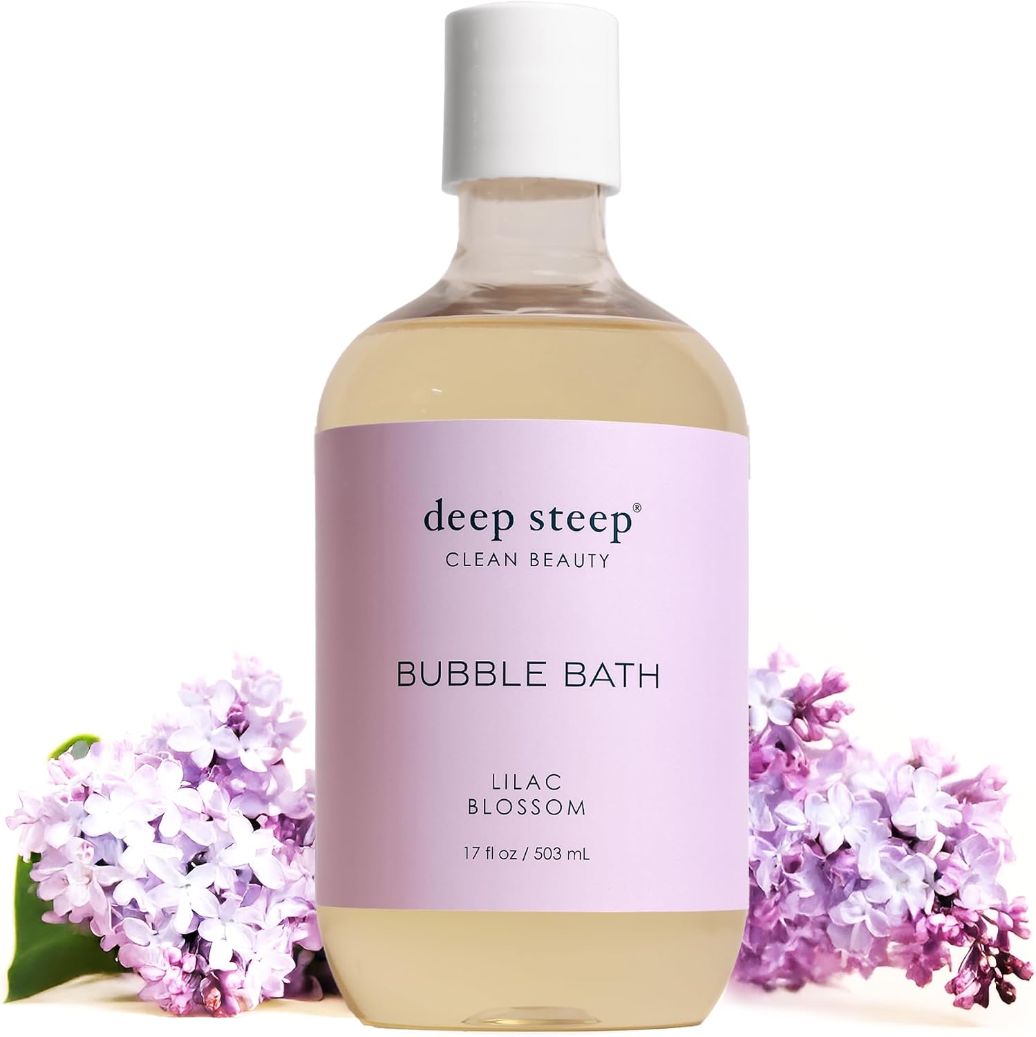 Deep Steep Lilac Blossom Bubble Bath front view bottle container