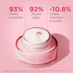 Clarins Multi-Active Day Cream open jar showing pink radiance formula