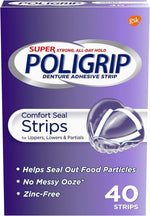 Poligrip Comfort Seal Denture Adhesive Strips front packaging