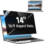 Mamol 14 Inch Laptop Privacy Screen two pack showing front view on a modern widescreen notebook computer display.