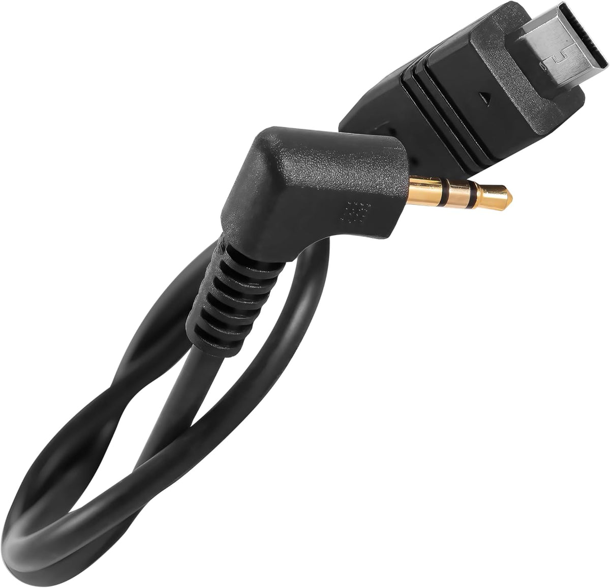 Kondor Blue camera control cable showing connector ends and compact length