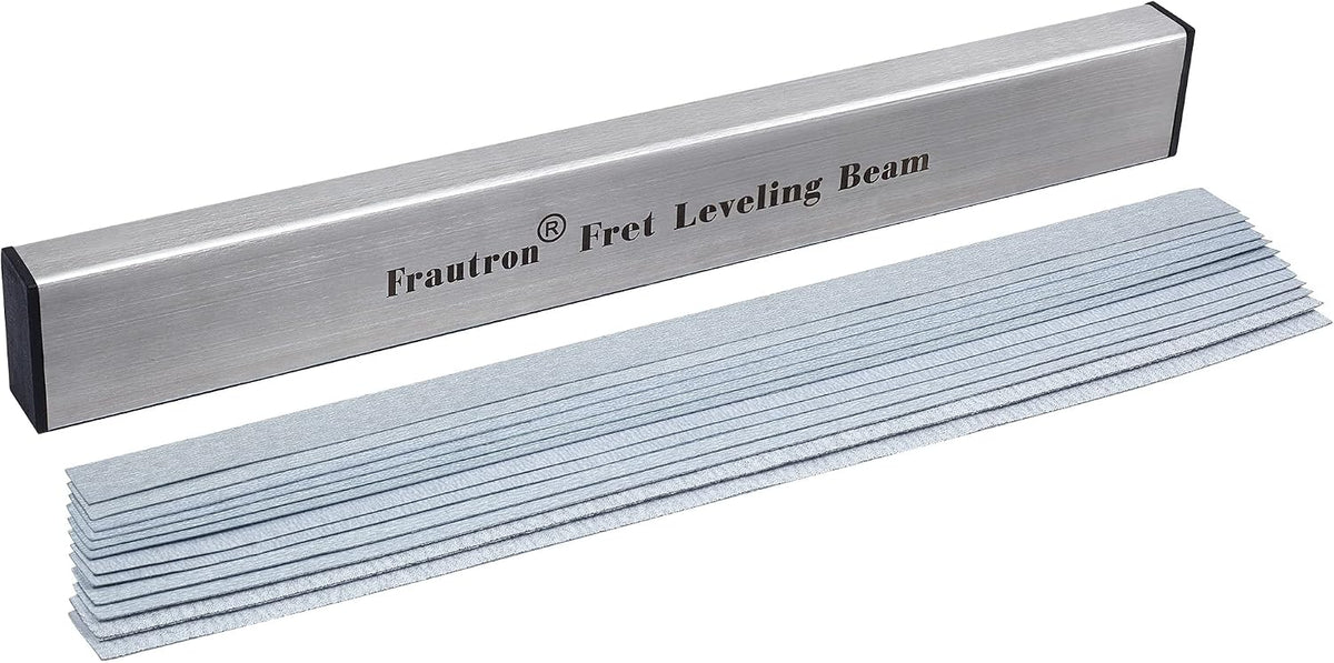 Precision ground metal fret leveling beam for bass