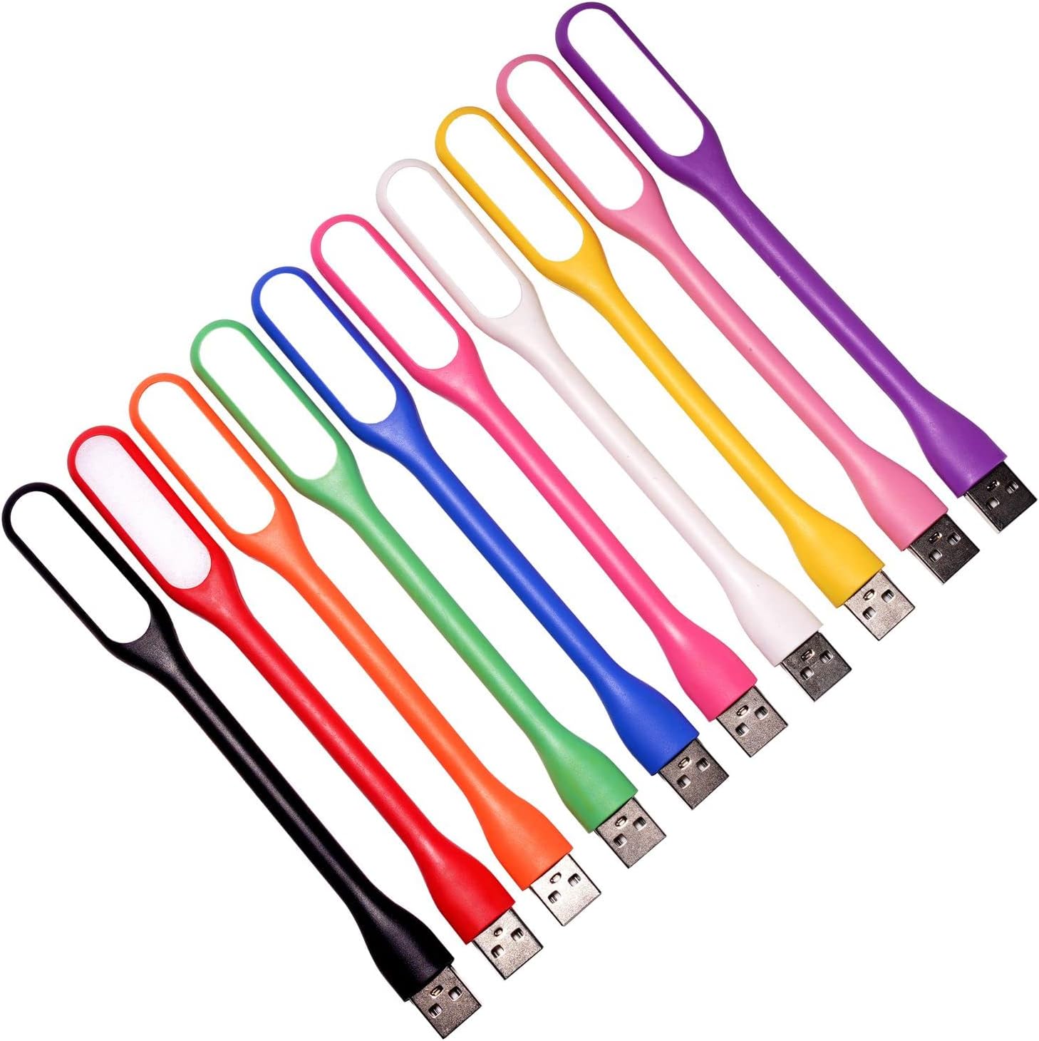 EBYPHAN flexible USB LED keyboard lights front view showcasing multiple color variations.