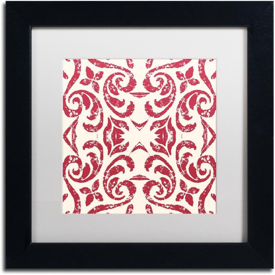 Trademark Fine Art Damask Red wall art front view