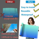 Close up view of the residue free reusable vinyl aquarium sticker