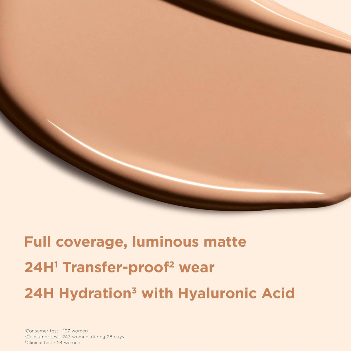 Clarins longwear luminous matte foundation glass container close up