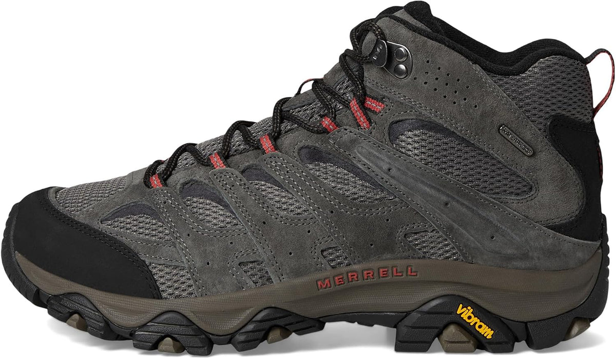 Merrell men's moab 3 mid waterproof hiking boots top lacing system