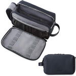 Bagsmart toiletry bag for men front view navy blue medium