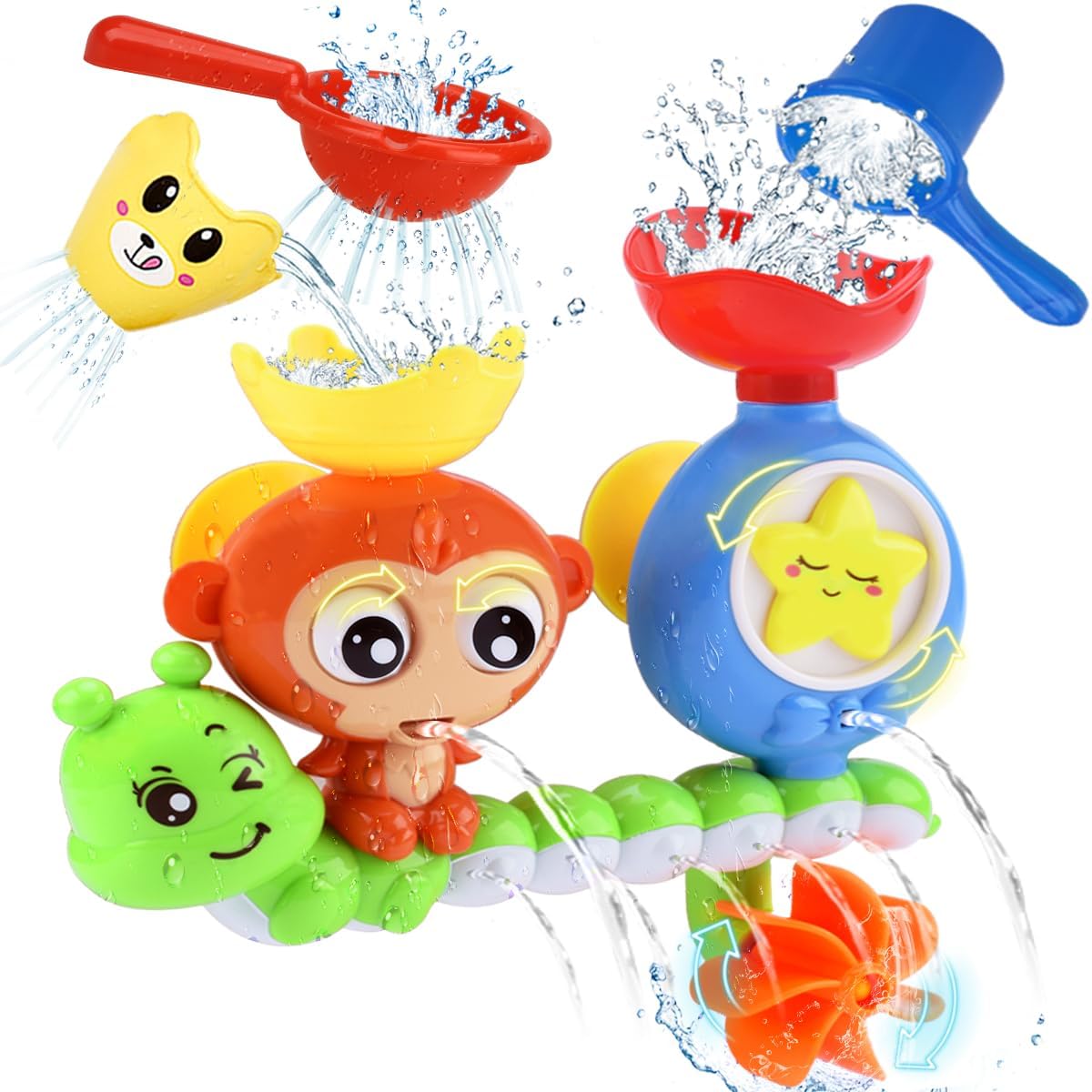 Goodlogo toddler waterfall bath toy front view