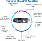 Technical Pro Bluetooth amplifier side profile