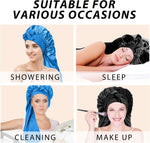 WOZUTUNT satin hair wrap styled for overnight protection