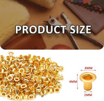 Litoexpe gold self-backing eyelets packet and small metal components