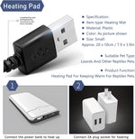 Fauoswuk reptile heat mat showing the temperature adjustment interface