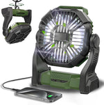 CONBOLA Portable Fan Rechargeable, 25400mAh Cordless Battery Powered Fan with LED Lantern, USB C Battery Operated for Travel Bedroom Home Camping Tent Office Beach Desk Fishing Table - Image 1