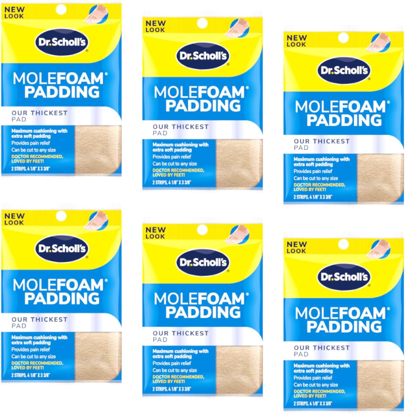 Dr. Scholl's Molefoam Padding, 2 each - Pack of 6 - Packaging May Vary - Image 1