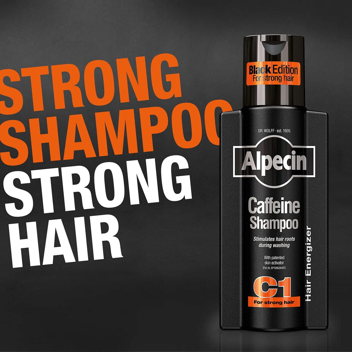 Alpecin C1 Black Edition bottles side profile view