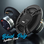 Pyle PL513BK car speaker rubber surround and tweeter detail