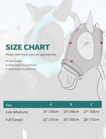 Medium size Harrison Howard fly mask on horse model