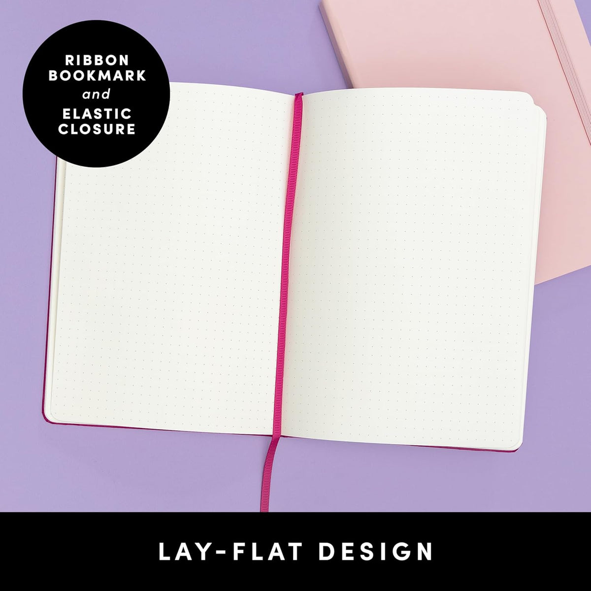 Paperage dotted journal open to show dot grid page layout