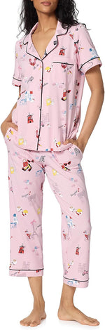Bed Head PJs Womens Matching Pajamas - Soft Organic Cotton Button Down PJ Shirt & Cropped Pants Set - Loungewear & Sleepwear - Image 13