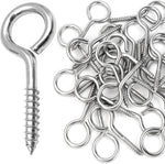 YGAOHF Eye Bolts Screw in Heavy Duty, 20 Pcs 2.5 Inch Sturdy Stainless Steel Eye Hooks, Self Tapping Eyelet Screws for Securing Cables Wires, Hanging Lights, Indoor & Outdoor Use - Image 9