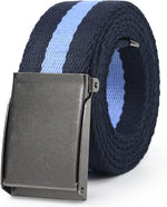Mile High Life Canvas Web Belt | Cut to Fit Up to 52" | Flip-Top Matte Silver Nickel Buckle 12 Colors - Image 15