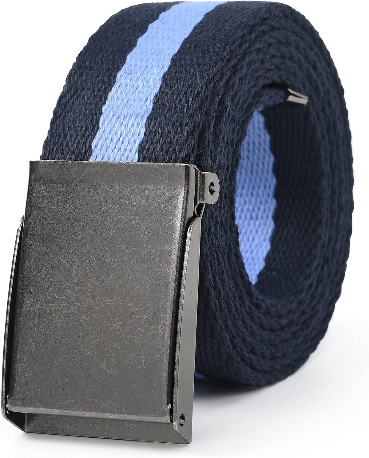 Mile High Life Canvas Web Belt | Cut to Fit Up to 52" | Flip-Top Matte Silver Nickel Buckle 12 Colors - Image 15