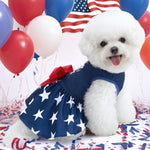 Premium girl puppy independence day outfit showcasing lightweight breathable polyester material