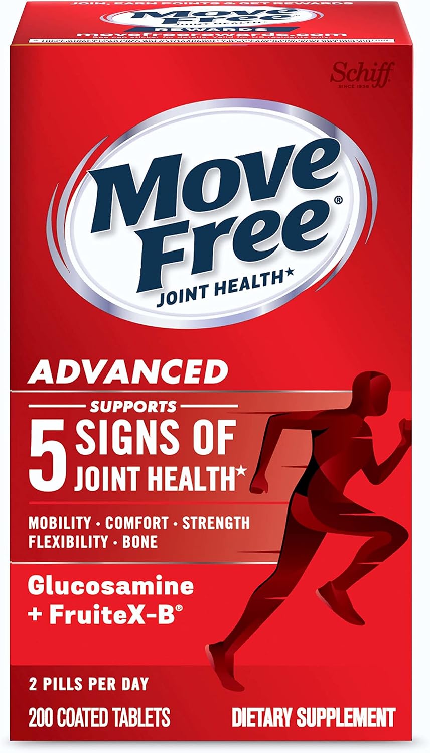 Move Free Advanced joint support supplement front view bottle