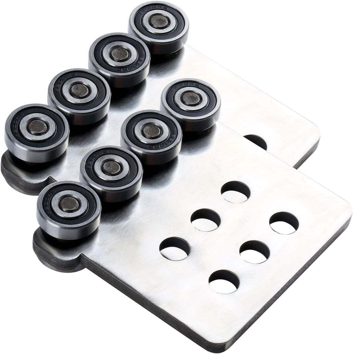 8 Wheel Trolley Assembly Rollers.Bearing Trolley Assembly.The top of the Trolley has Room for Set Screws, Allowing the use of a 1-5/8" high Strut Channel - Image 10